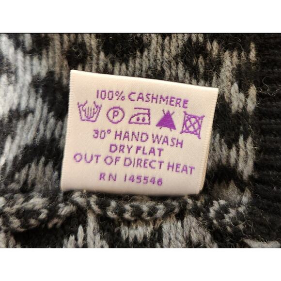 Brora Scottish Cashmere Jumper Sweater Print Pullover Women's Size 8 - 10 - Picture 11 of 11